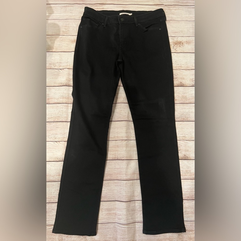 Levi Strauss Women’s Jeans Size 12 Medium Mid Rise Skinny Black Stretch jeans
